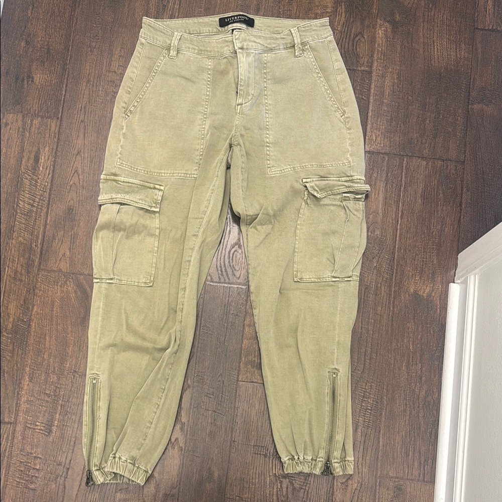 Olive Cargo Jogger Pants